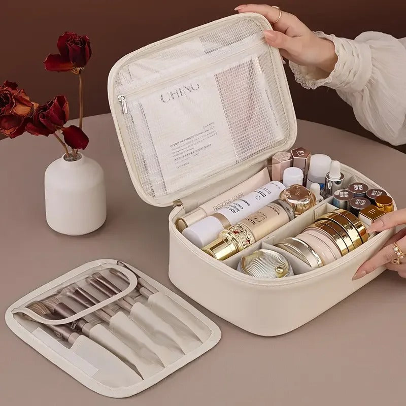 Large Capacity Waterproof PU Cosmetic Bag