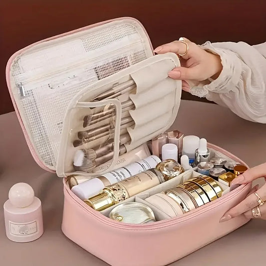 Large Capacity Waterproof PU Cosmetic Bag