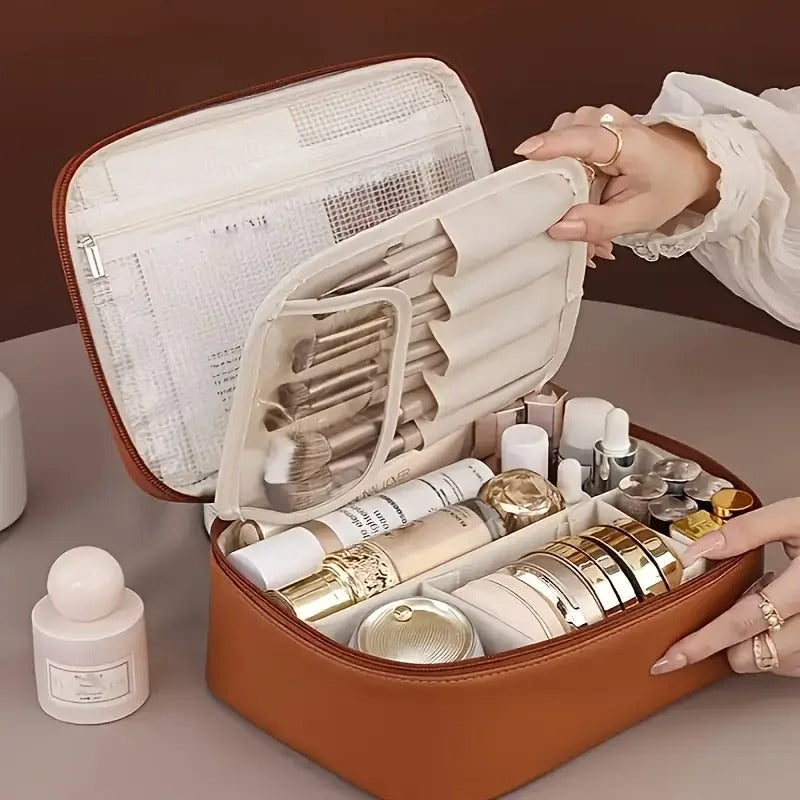 Large Capacity Waterproof PU Cosmetic Bag